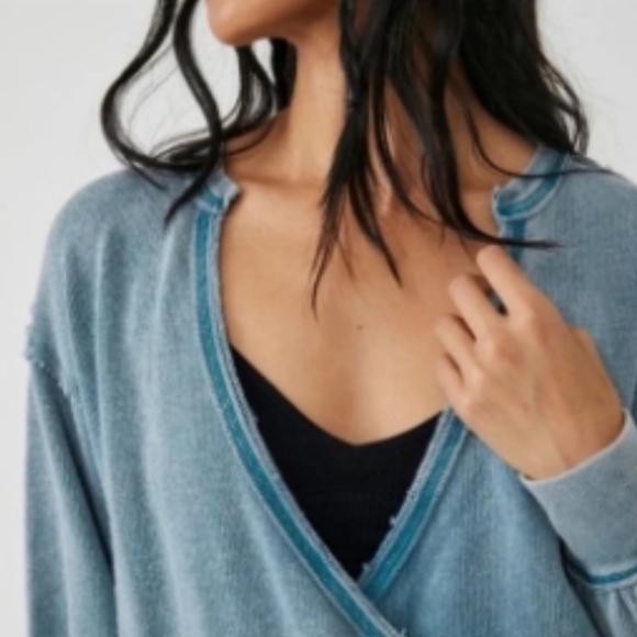 Free People Anyway Tee Deep Teal FP1012 - Picture 3 of 5